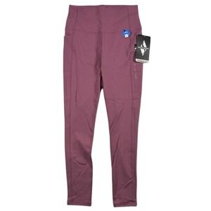 Skechers GOwalk Womens High Waisted Leggings Mauve Purple Side Pockets Small NEW